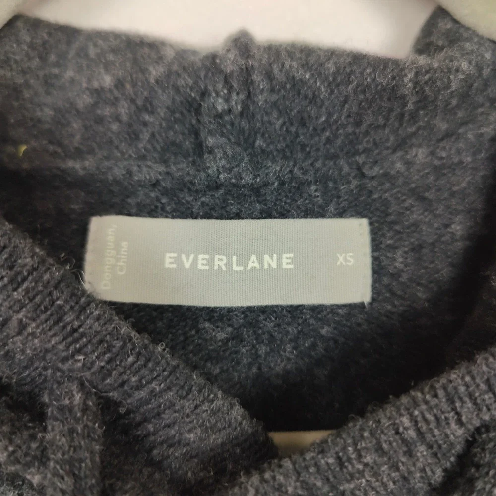 Everlane Felted Merino Hoodie Mens XS Charcoal Gray Pullover‎ Cozy Preppy